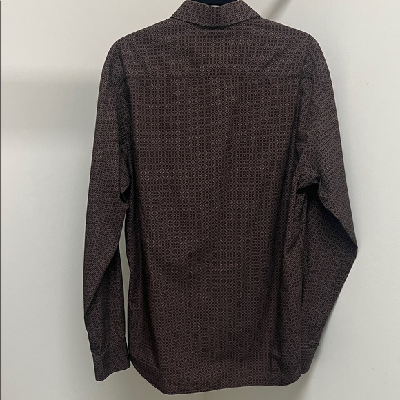 Prada Men's Dark Brown Patterned Shirt - Picture 4 of 6